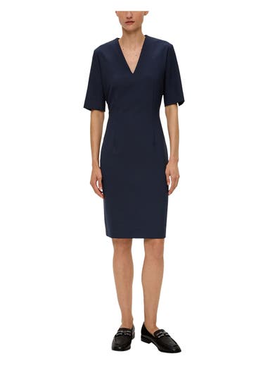 S.OLIVER BLACK LABEL Etuikleid navy