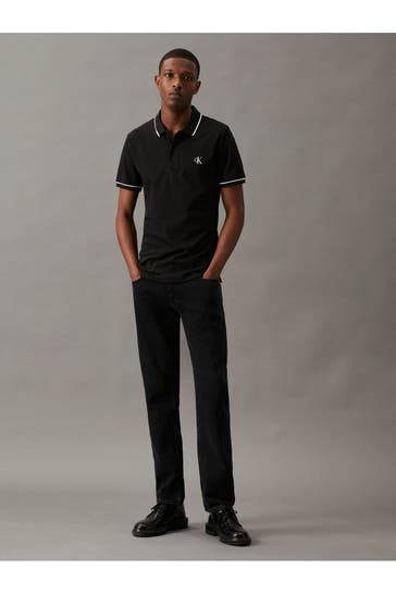 CALVIN KLEIN Polo-Shirt schwarz