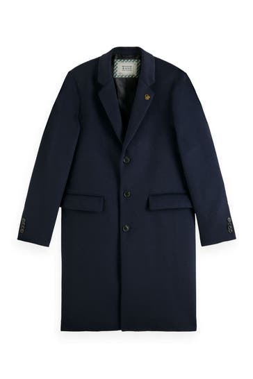 SCOTCH & SODA Wollmixmantel dunkelblau