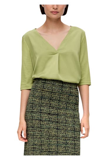 S.OLIVER BLACK LABEL Blusenshirt pastellgrün