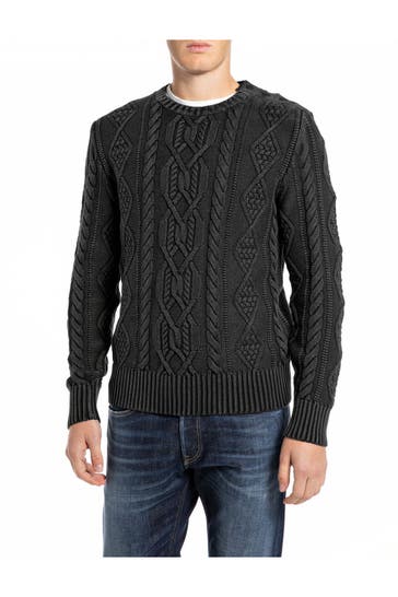 REPLAY Strickpullover dunkelgrau