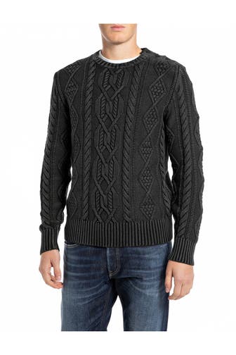 REPLAY Strickpullover dunkelgrau