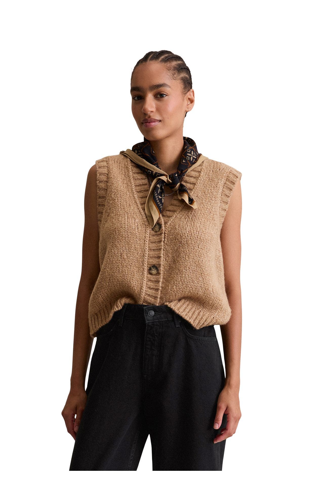 MARC O'POLO DENIM Strickweste hellbraun, Bild 1