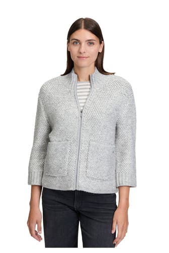 BETTY & CO Strickjacke hellgrau