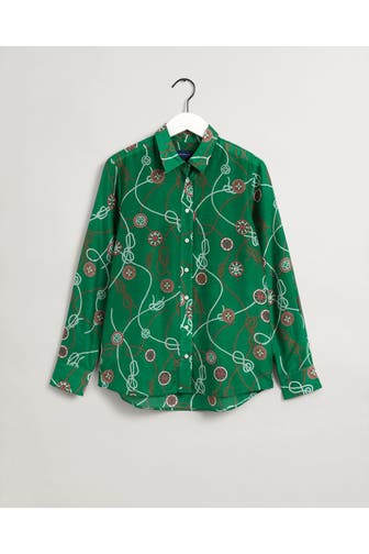 GANT Seidenmix-Bluse gemustert