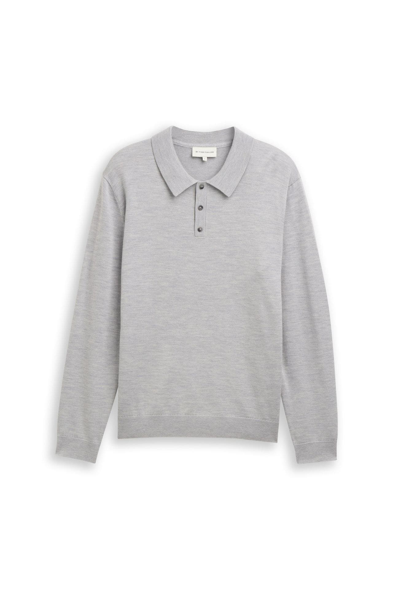 TOM TAILOR Feinstrick-Polo grau, Bild 1