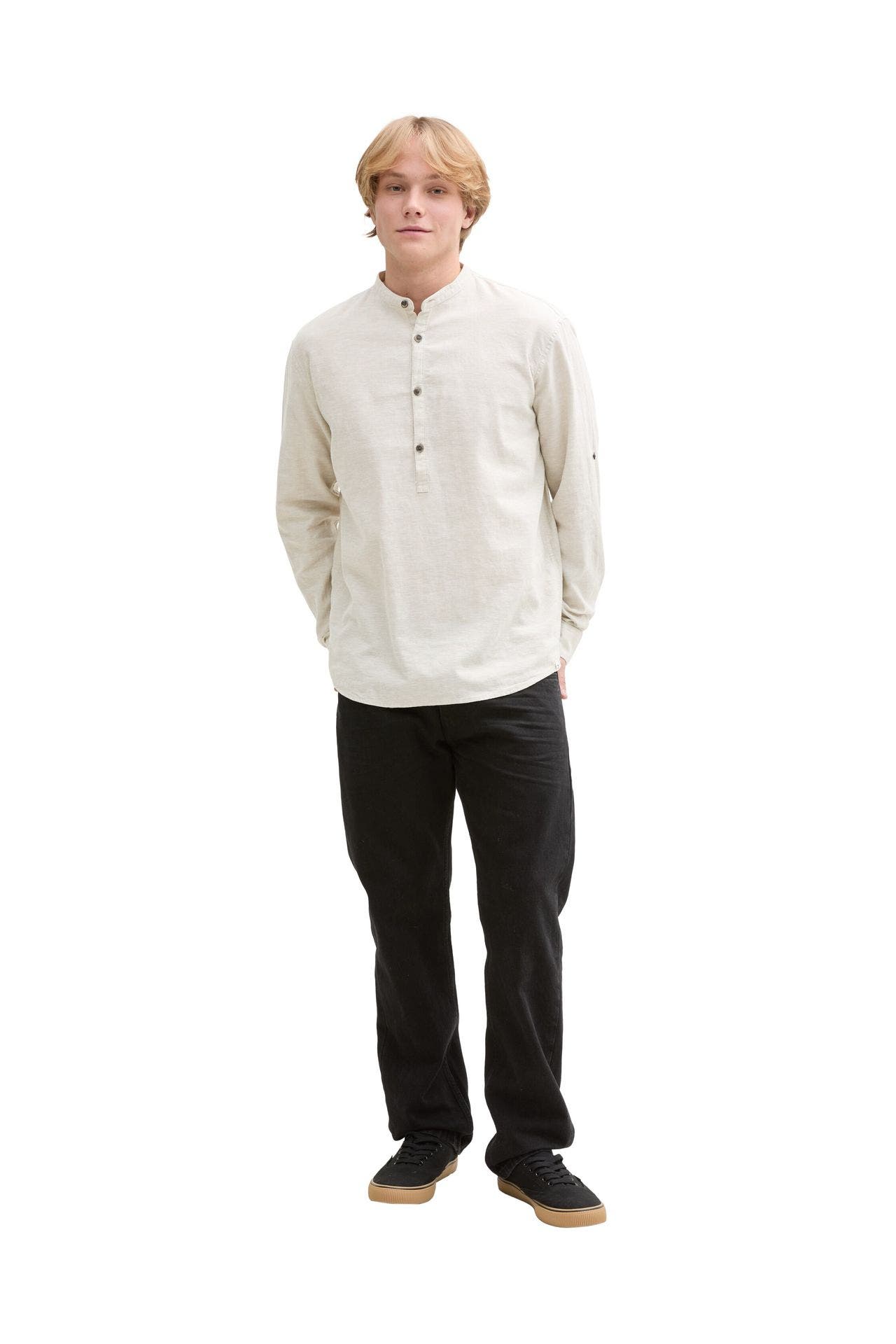 TOM TAILOR Leinenmix-Hemd beige, Bild 1