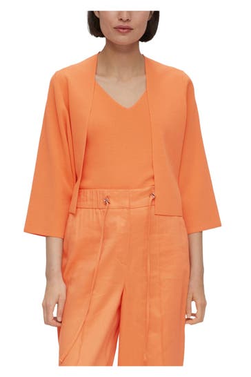 S.OLIVER BLACK LABEL Strickjacke orange