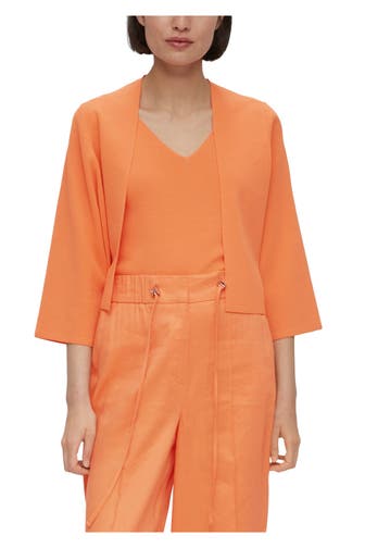 S.OLIVER BLACK LABEL Strickjacke orange