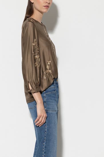 LUISA CERANO Blusenshirt braun