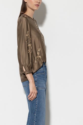 LUISA CERANO Blusenshirt braun