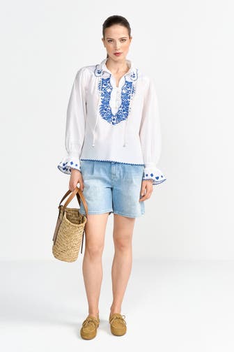 RICH & ROYAL Jeansshorts hellblau