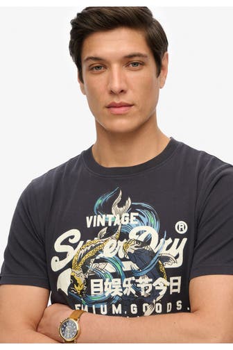 SUPERDRY T-Shirt 'Tokyo Relaxed' anthrazit
