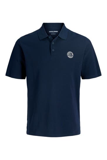 JACK & JONES Polo-Shirt 'JJallance' navy
