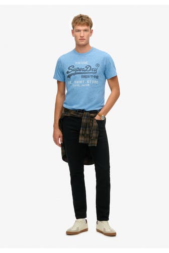 SUPERDRY T-Shirt 'Classic Relaxed' blau