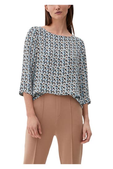 S.OLIVER BLACK LABEL Blusenshirt gemustert