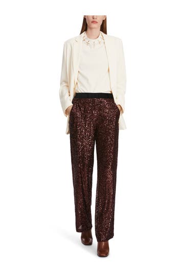 MARC CAIN Stoffhose braun