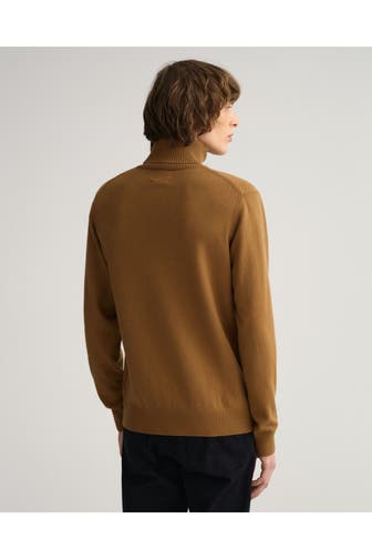 GANT Rollkragen-Wollstrickpullover camel
