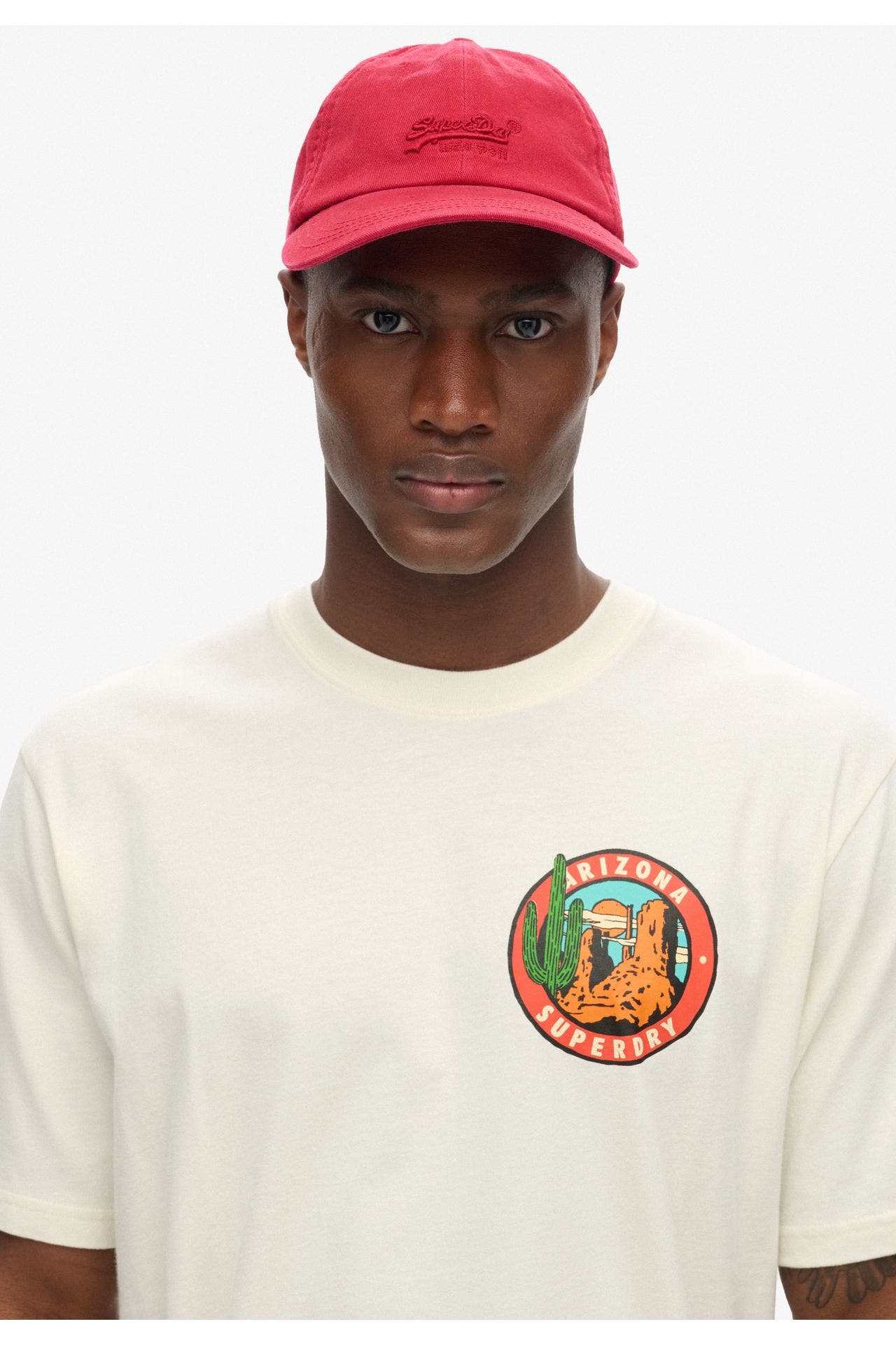 SUPERDRY T-Shirt 'Tavel Postcard' creme, Bild 1