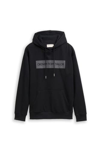 TOM TAILOR Hoodie schwarz