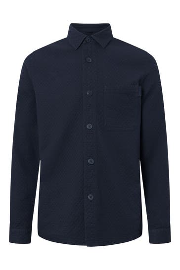 JOOP! Business-Hemd Hemd Harvi in Dunkelblau strukturiert dunkelblau Regular Fit