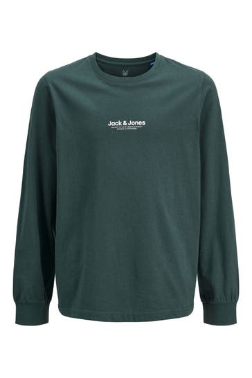 JACK & JONES Langarmshirt 'Vesterbro' graugrün