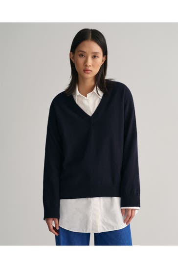 GANT Strickpullover nachtblau
