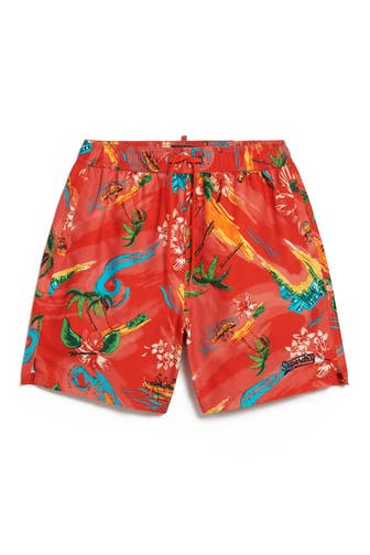 SUPERDRY Badeshorts gemustert