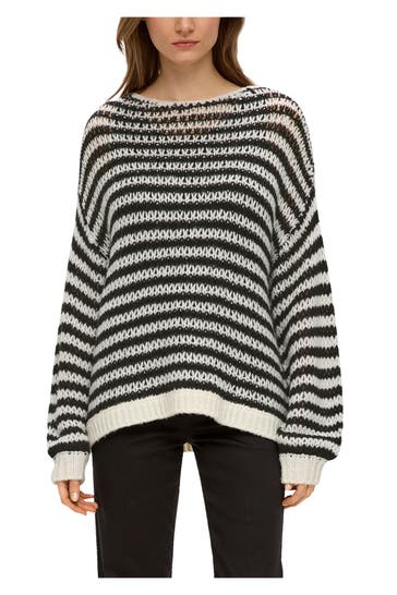 S.OLIVER BLACK LABEL Wollmix-Pullover gestreift