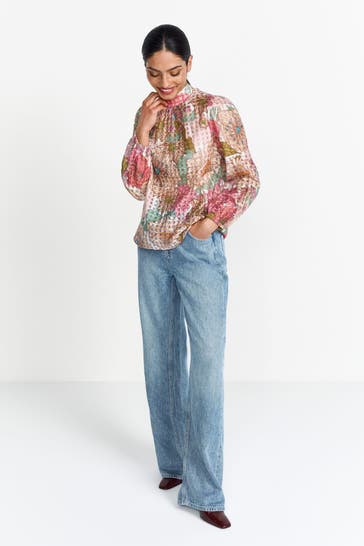 RICH & ROYAL Seidenmix-Shirt floral