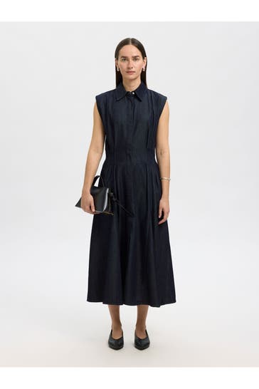 SELECTED Jeanskleid dunkelblau