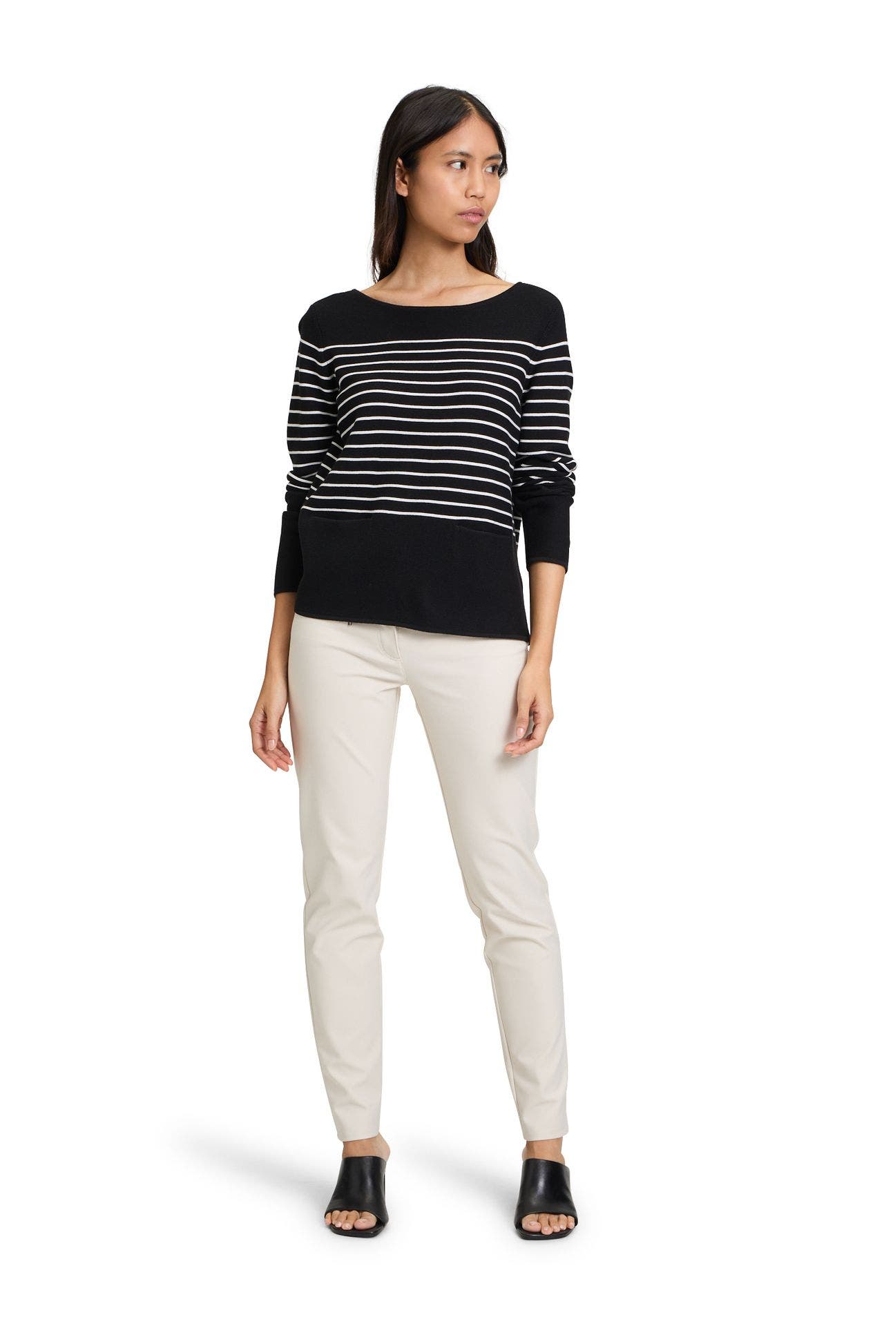 BETTY BARCLAY Strickpullover schwarz gestreift, Bild 1