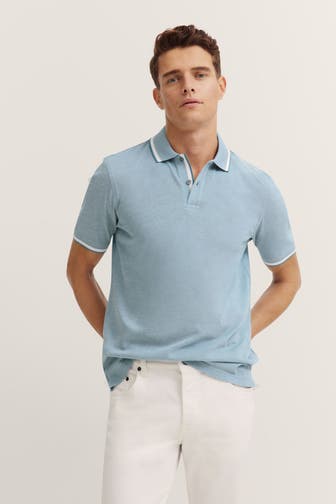 BUGATTI Polo-Shirt hellblau