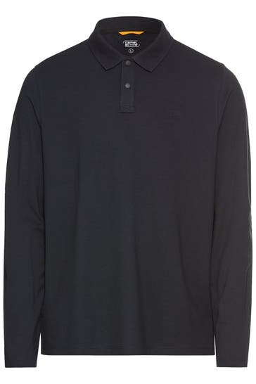 CAMEL ACTIVE Langarm-Polo nachtblau