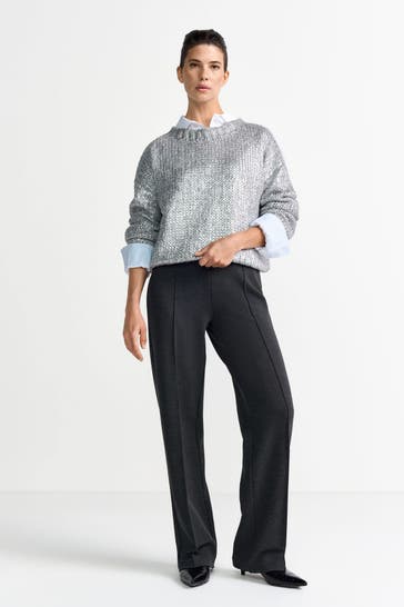 RICH & ROYAL Strickpullover silber