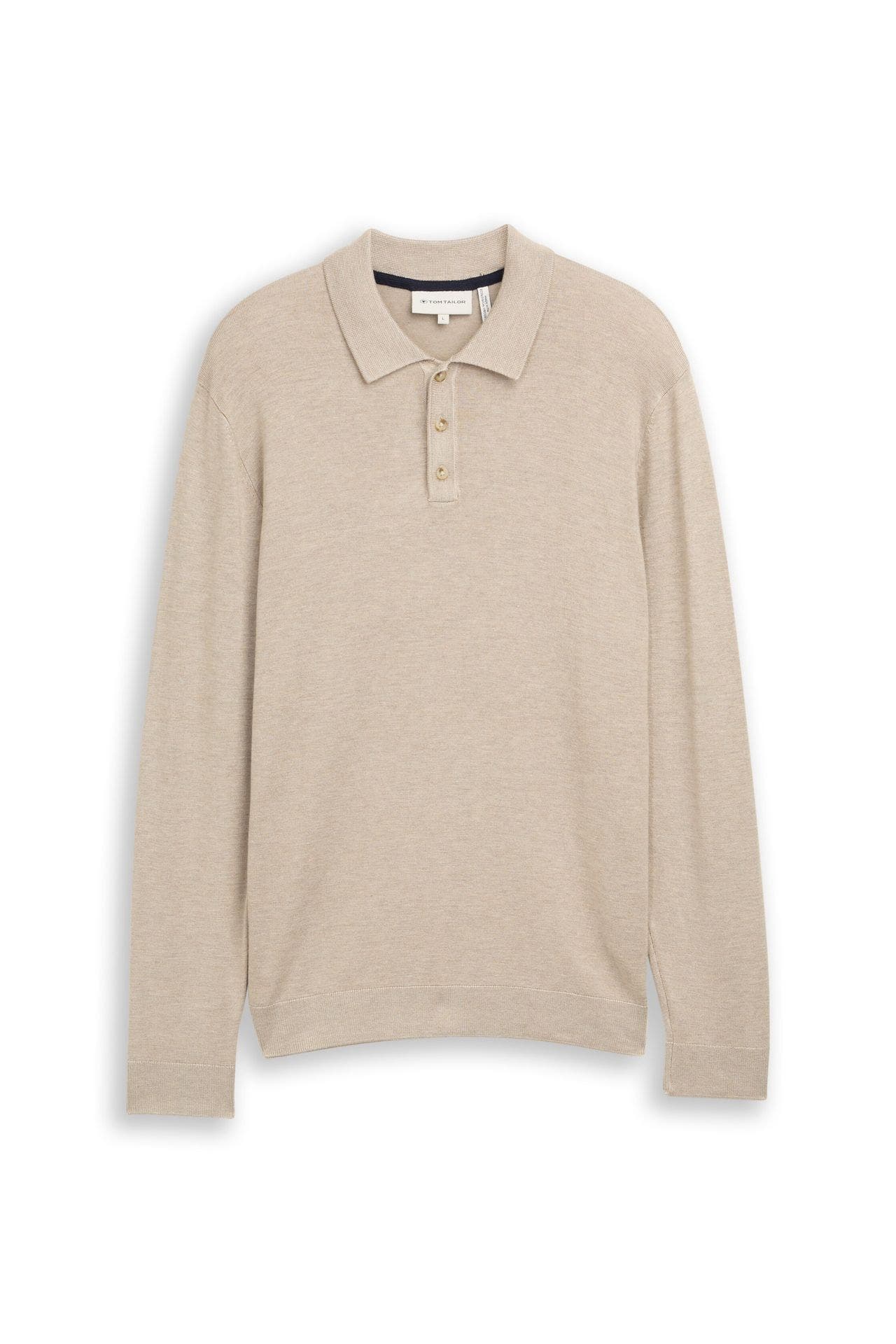 TOM TAILOR Feinstrick-Polo beige, Bild 1