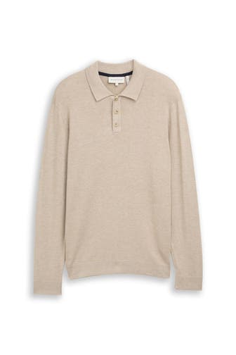TOM TAILOR Feinstrick-Polo beige