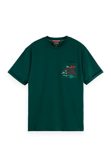 SCOTCH & SODA T-Shirt dunkelgrün