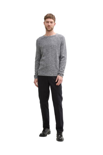 TOM TAILOR Strickpullover hellgrau