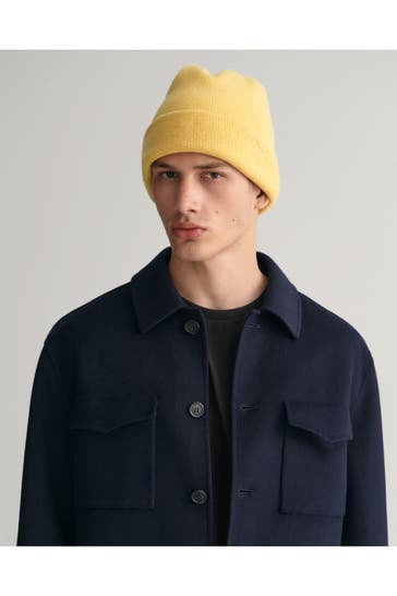 GANT Woll-Beanie gelb
