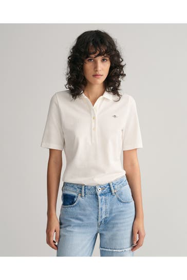 GANT Polo-Shirt ecru