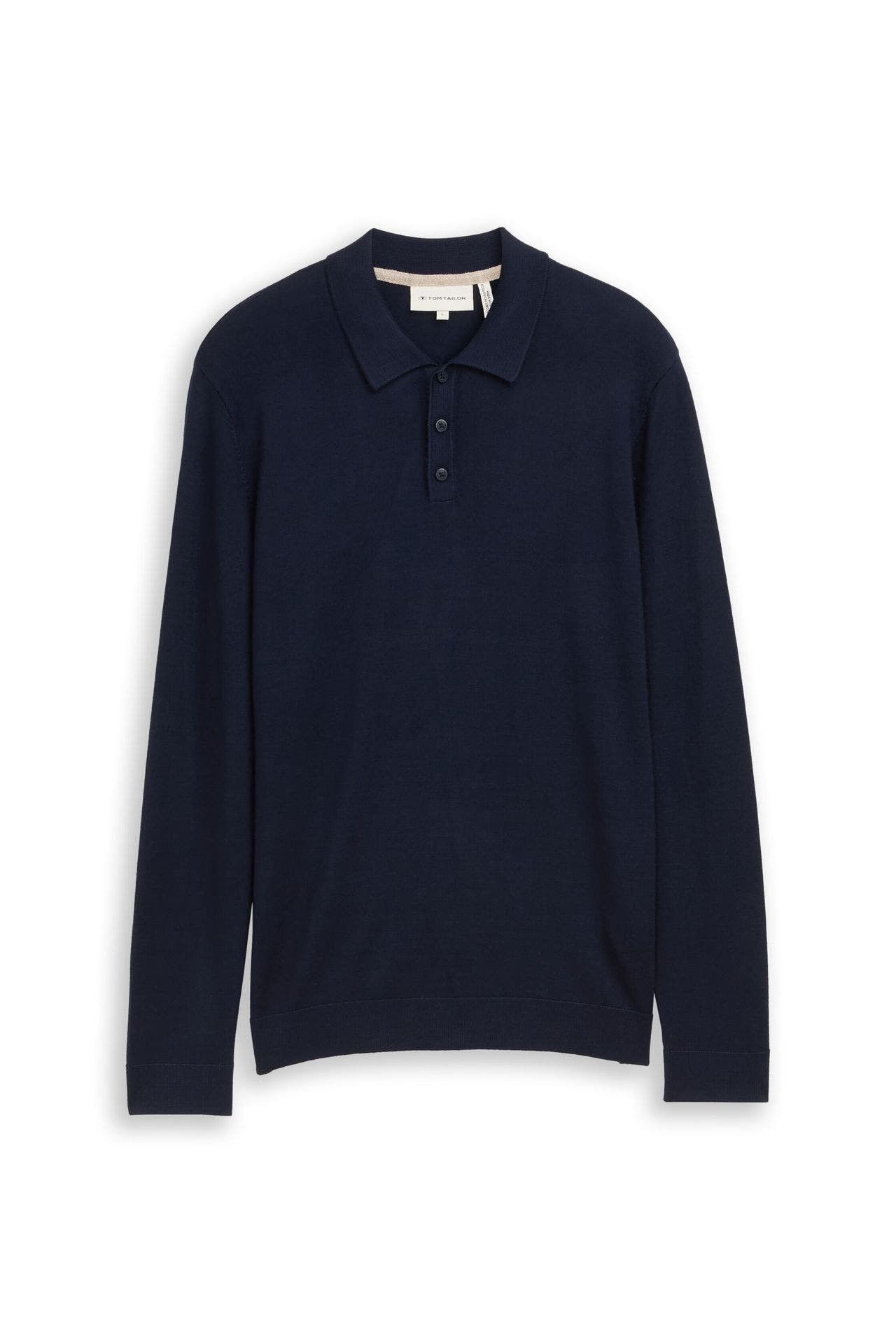 TOM TAILOR Feinstrick-Polo navy, Bild 1