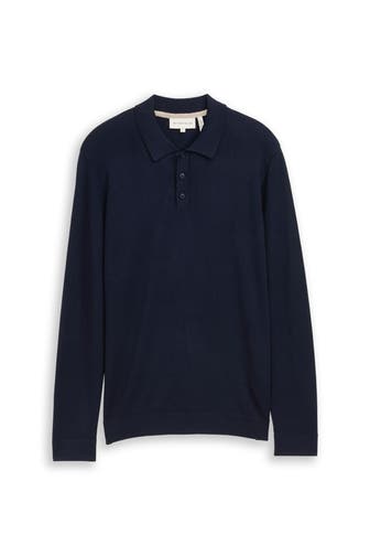 TOM TAILOR Feinstrick-Polo navy