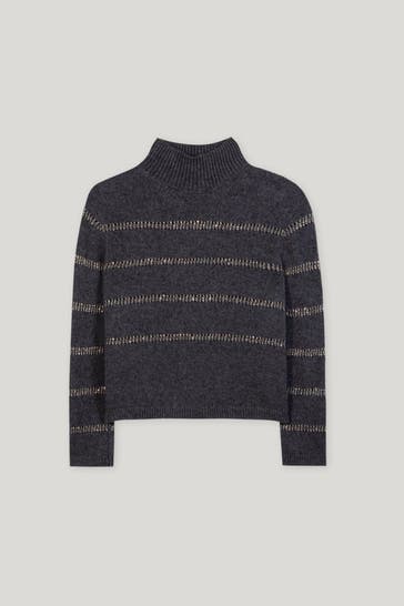 LUISA CERANO Wollmixpullover gestreift