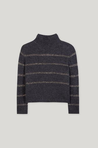 LUISA CERANO Wollmixpullover gestreift
