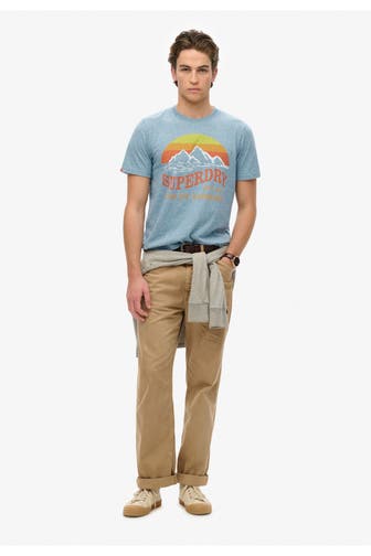 SUPERDRY T-Shirt 'Great Outdoors' graublau