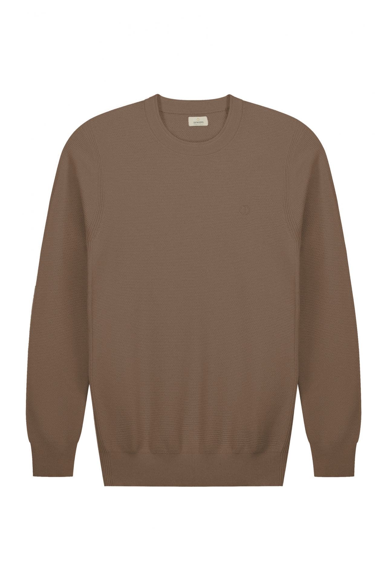 DSTREZZED Strickpullover 'Mercury Crew' braun, Bild 1