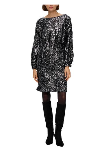 S.OLIVER BLACK LABEL - Paillettenkleid schwarz