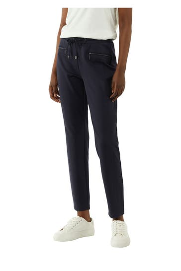 COMMA, Stoffhose dunkelblau