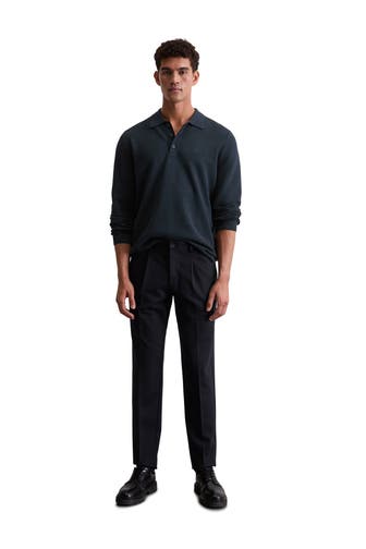 MARC O'POLO Langarm-Polo navy
